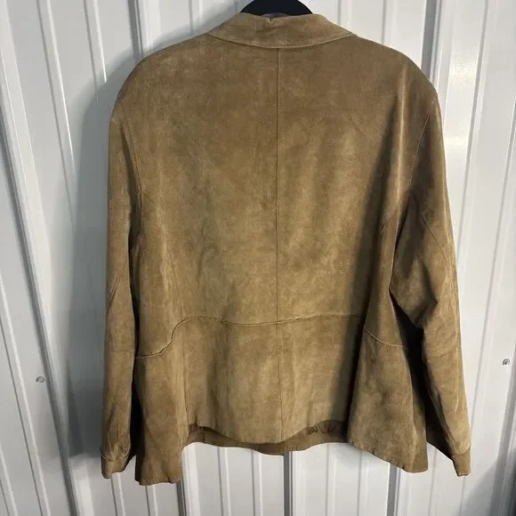 Y2k Venezia Jeans Ladies Suede Jacket Size 26/28 - Picture 3 of 6